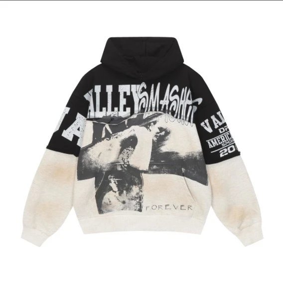 Valley Washers Black And Grey Graphic Hoodie