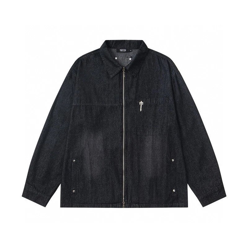 Travis Scott Denim Jacket Black Utility Style