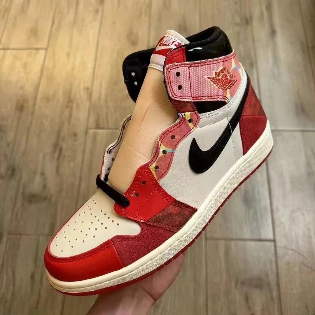 Nike Air Jordan 1 Red White Black Patchwork High Top Sneakers