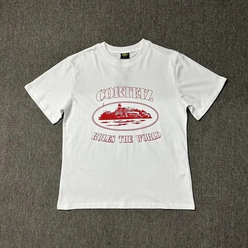 Corteiz White Graphic Print Casual T-Shirt
