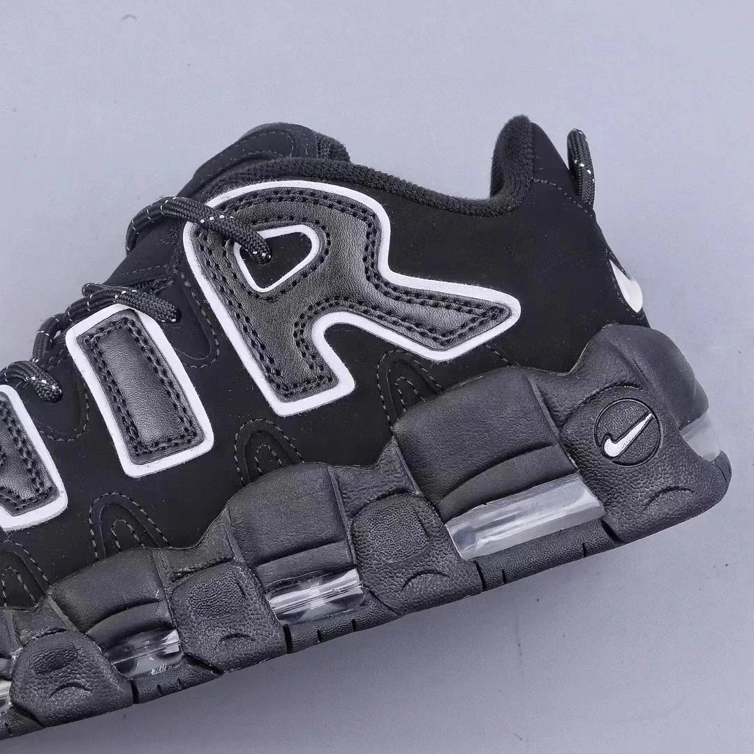 Nike Air More Uptempo Black White Basketball Sneakers