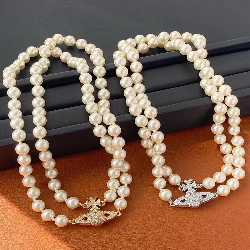 Vivienne Westwood Pearl White Orb Pendant Necklace