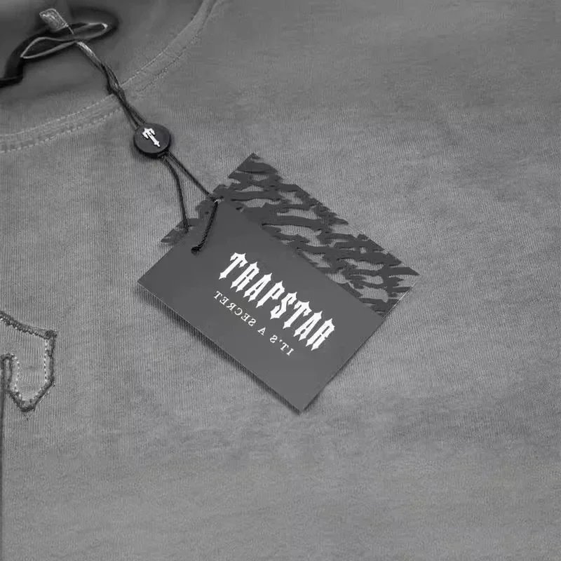 Trapstar Gray Embroidered Graphic T-Shirt