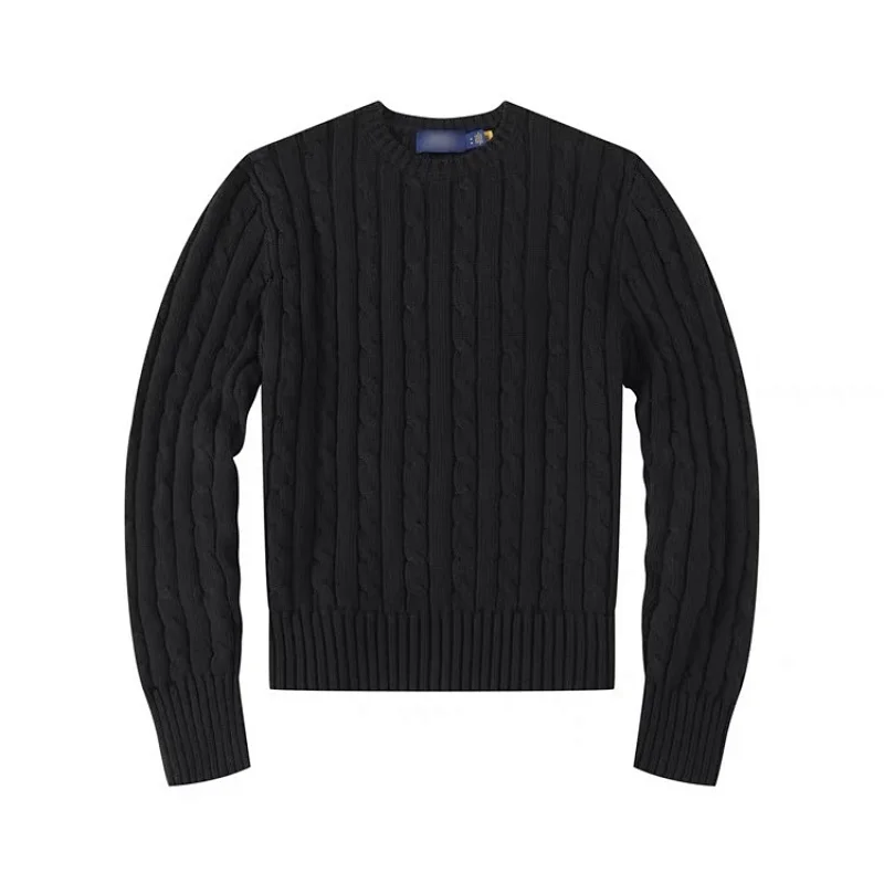 Ralph Lauren Classic Cable-Knit Crewneck Wool Sweater - rep swetry