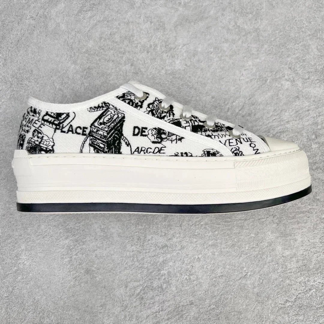 Dior Sneakers Walk'n'Dior low-top platform — Printed black platform