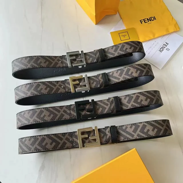 Fendi Belts FF Monogram Double-F Buckle Belt product detail image 8