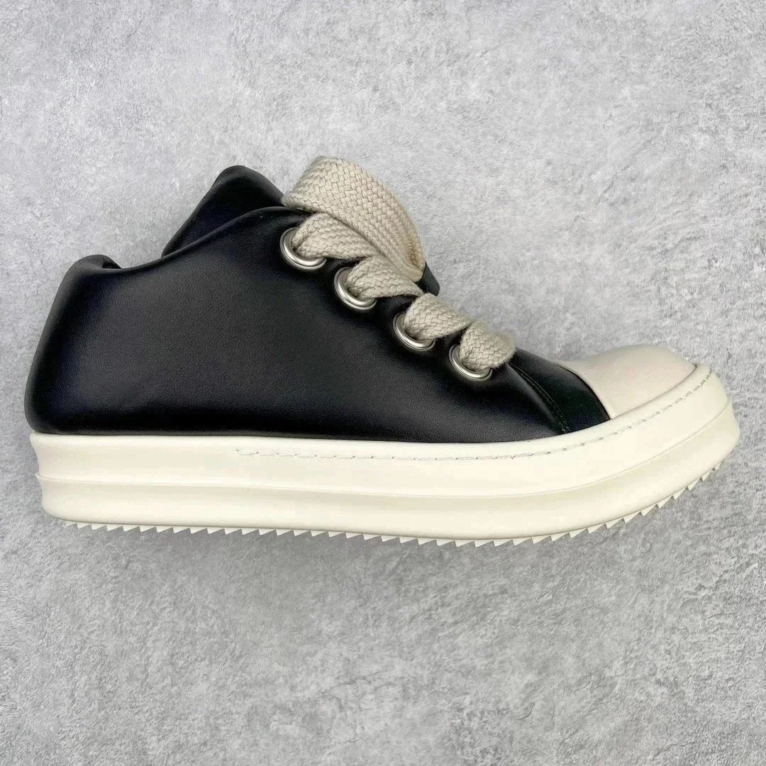 Rick Owens Geobasket Black White Minimalist Sneakers