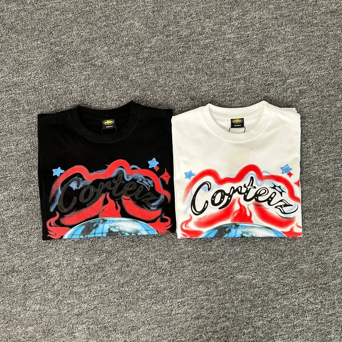 Corteiz White Graphic Print Streetwear T-Shirt