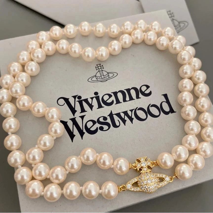 Vivienne Westwood Pearl White Orb Pendant Necklace