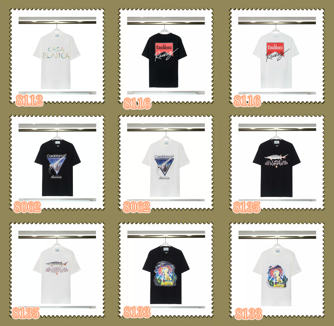 Casablanca 8096 Black Graphic Print T-Shirt