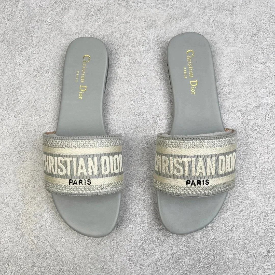 Christian Dior Slide Pink Toile de Jouy Flat Sandals