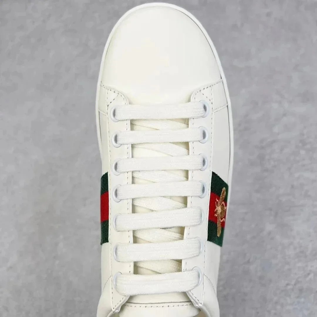 Gucci Ace White Embroidered Sneakers