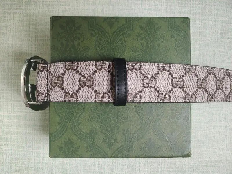 Gucci GG Marmont Gray Webbing Belt