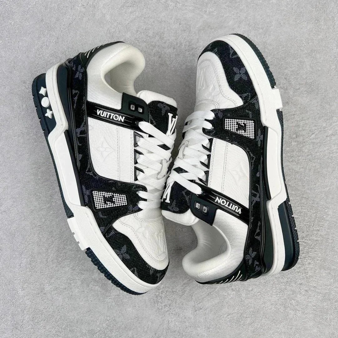Louis Vuitton Trainer Black White Monogram Sneakers