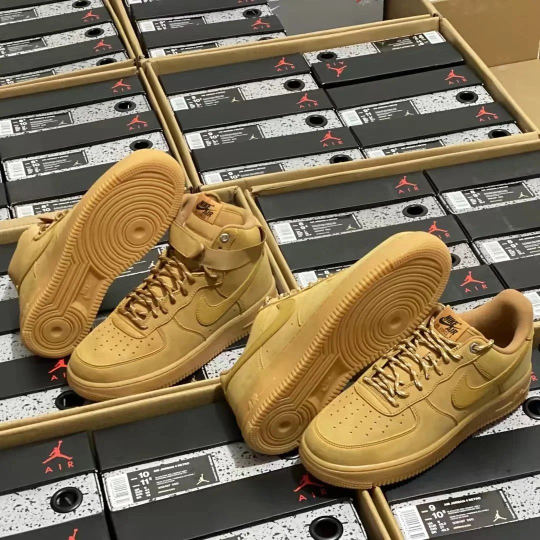Nike Air Force 1 Wheat Casual Sneakers