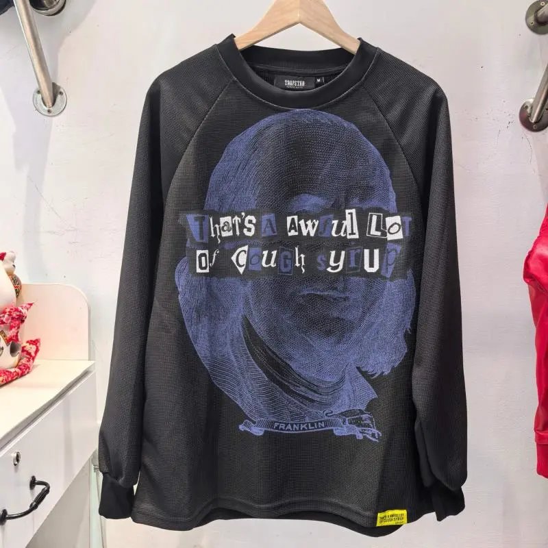 Trapstar Franklin Black Graphic Print Long Sleeve Sweatshirt