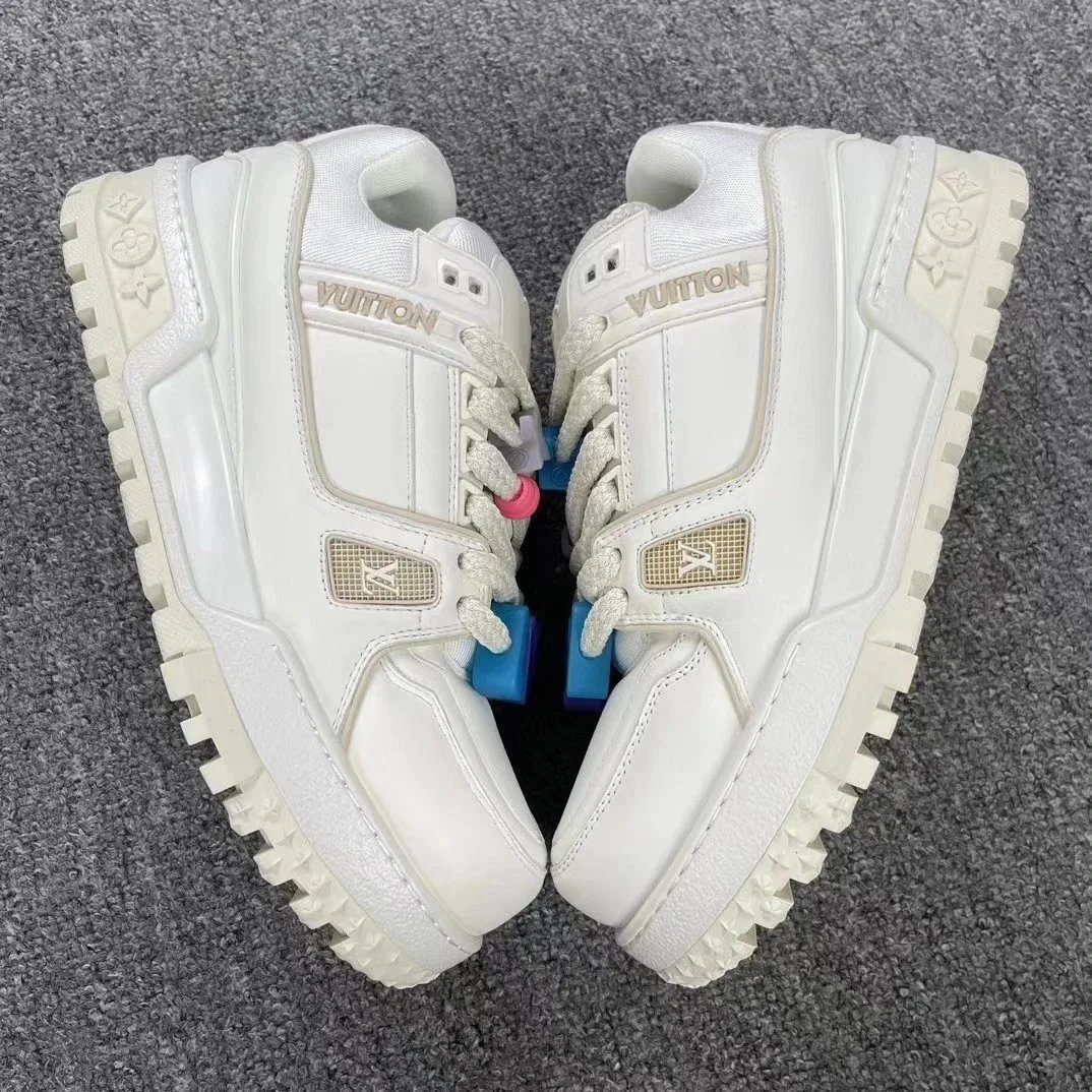 Louis Vuitton Archlight White Green Orange Pixel Design Sneakers