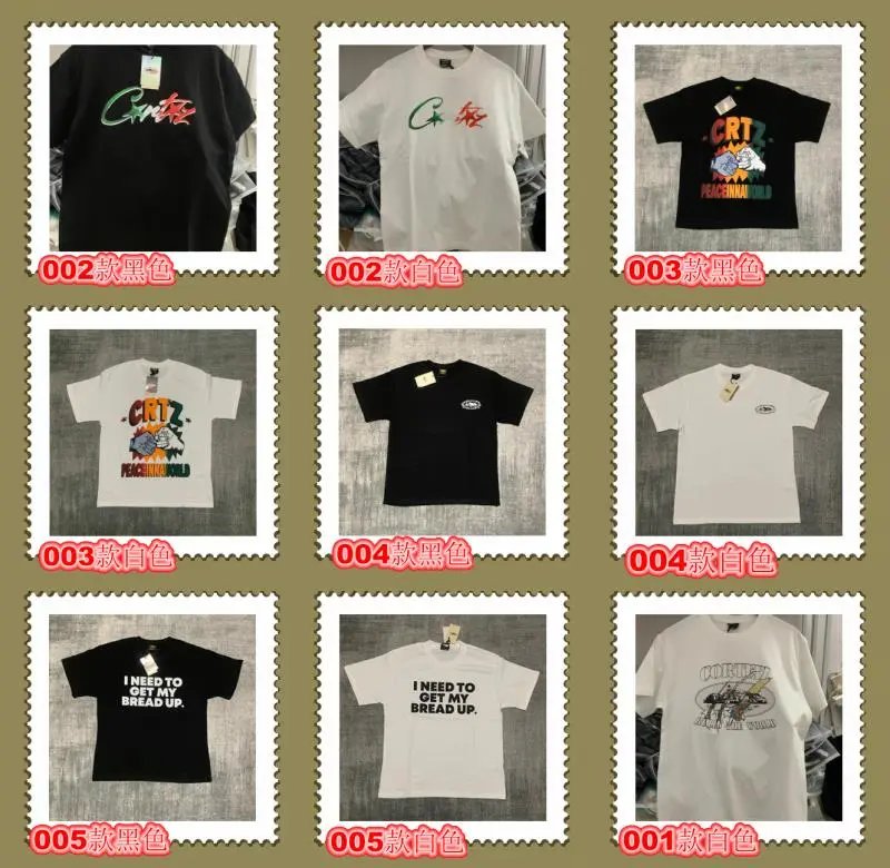Graphic Print T-Shirt 3121 White Black Pink Casual