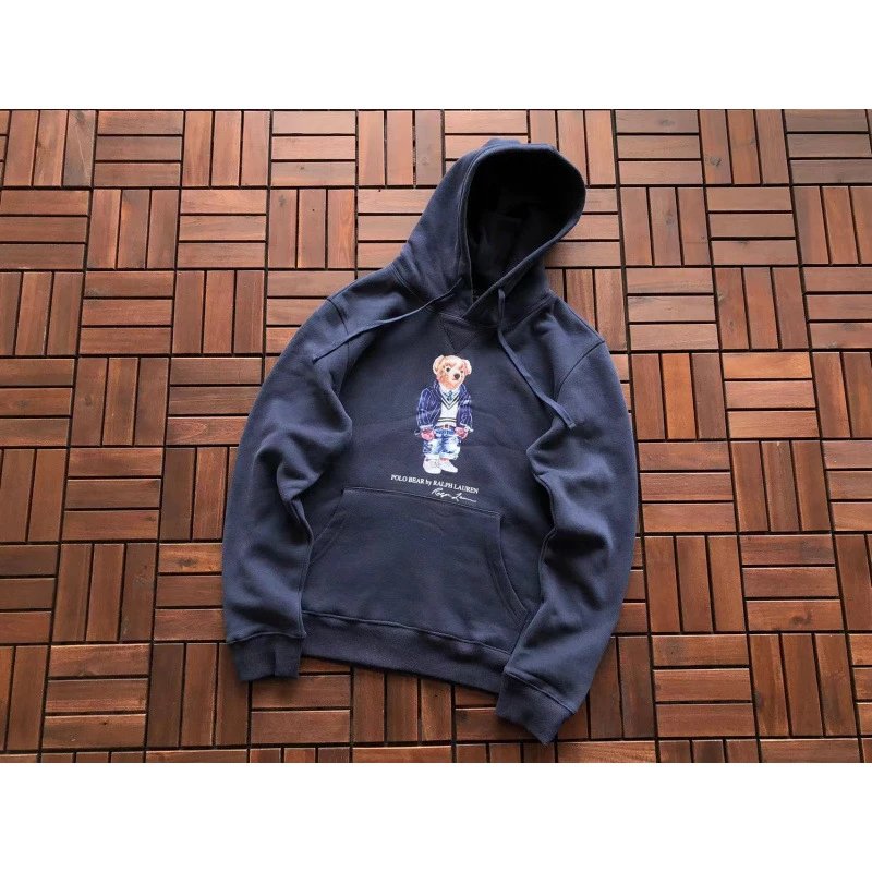 Ralph Lauren Hoodies & Sweatshirts Polo Bear Graphic Pullover Hoodie — L043 Blue