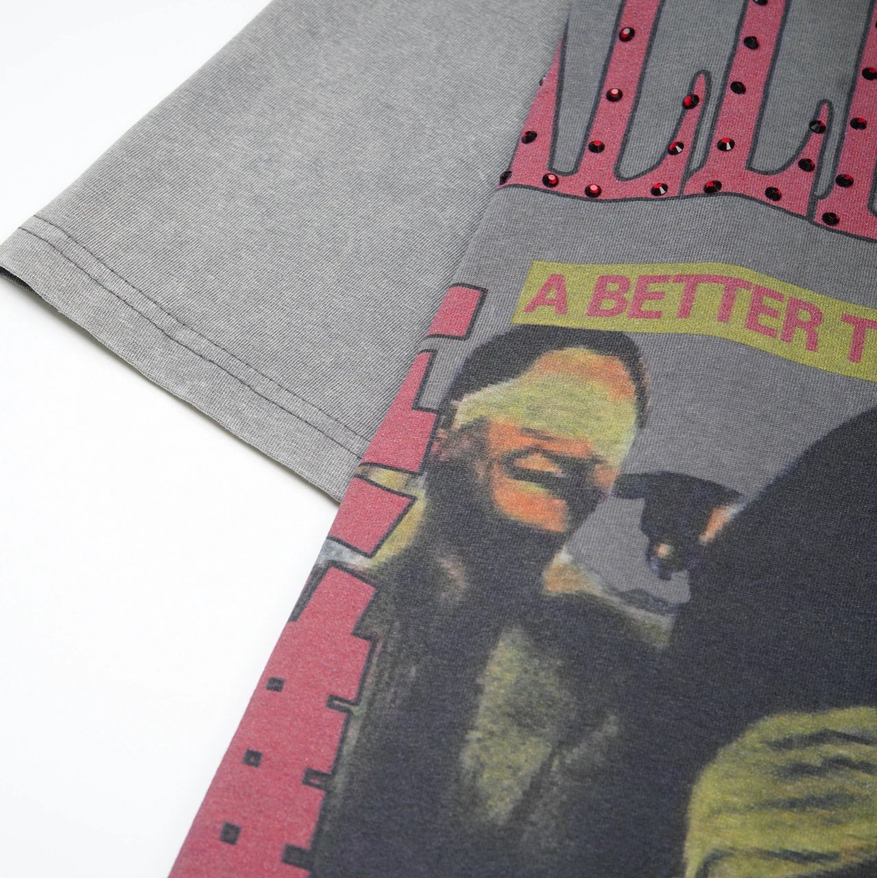 Graphic Print Gray Vintage Band T-Shirt