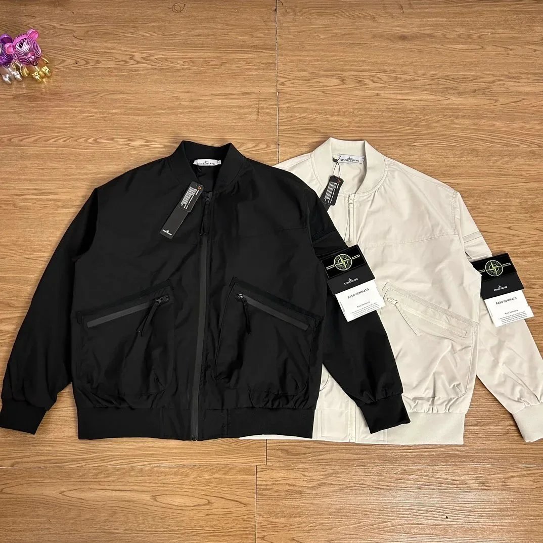 Stone Island Grey Hooded Windbreaker Jacket