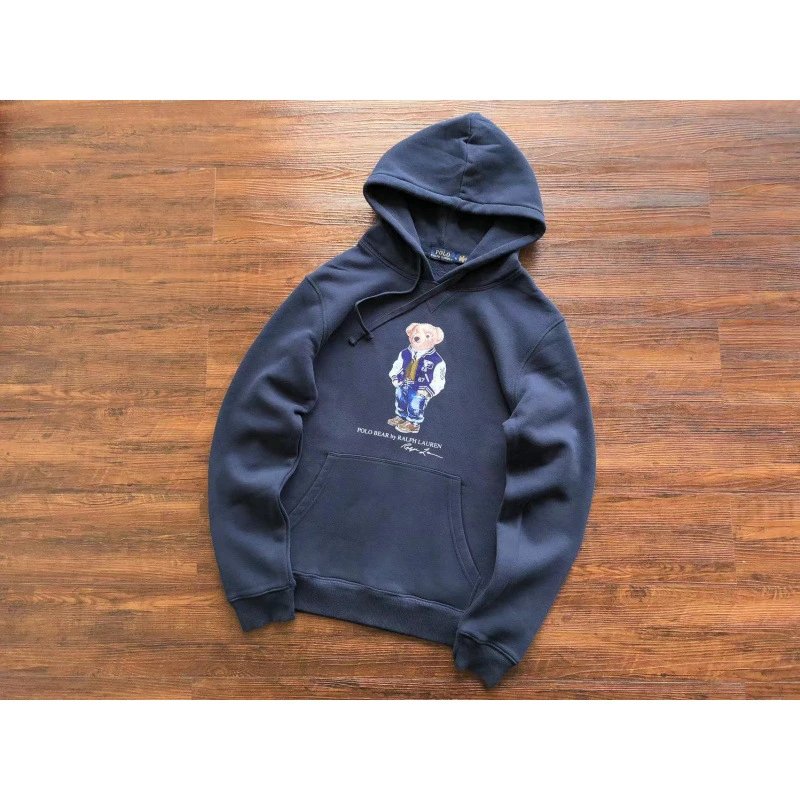 Ralph Lauren Hoodies & Sweatshirts Polo Bear Graphic Pullover Hoodie — L049 Blue