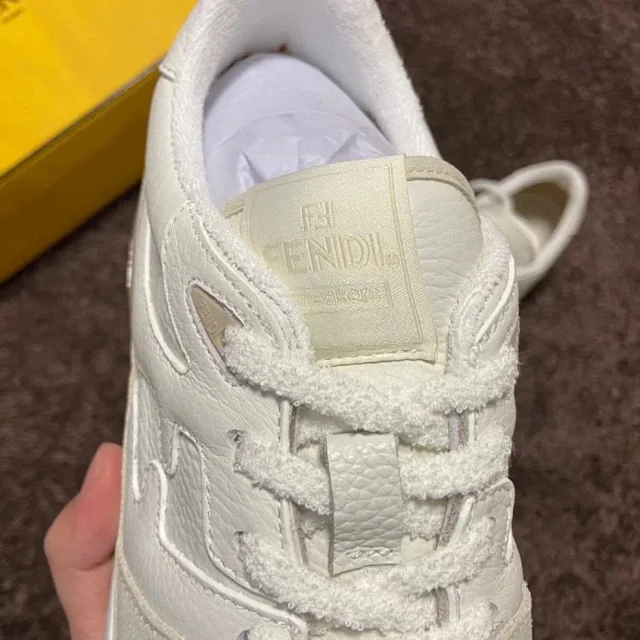 Fendi Sneakers Low-top lace-up leather and suede product detail image 34