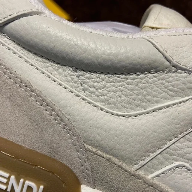 Fendi Sneakers Low-top lace-up leather and suede product detail image 35