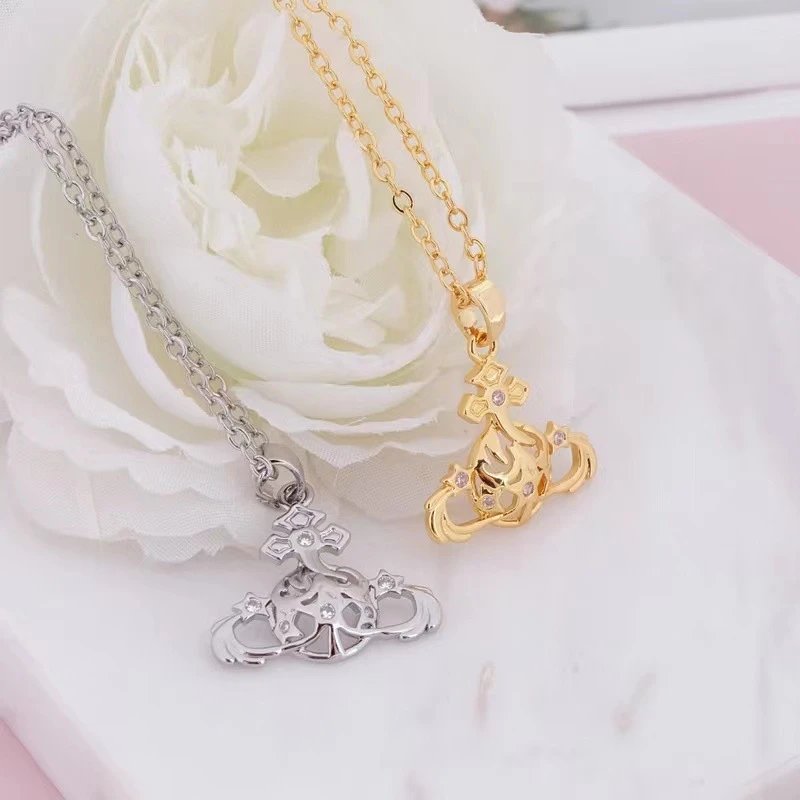 Vivienne Westwood Orb Silver Punk Necklace And Earrings Set