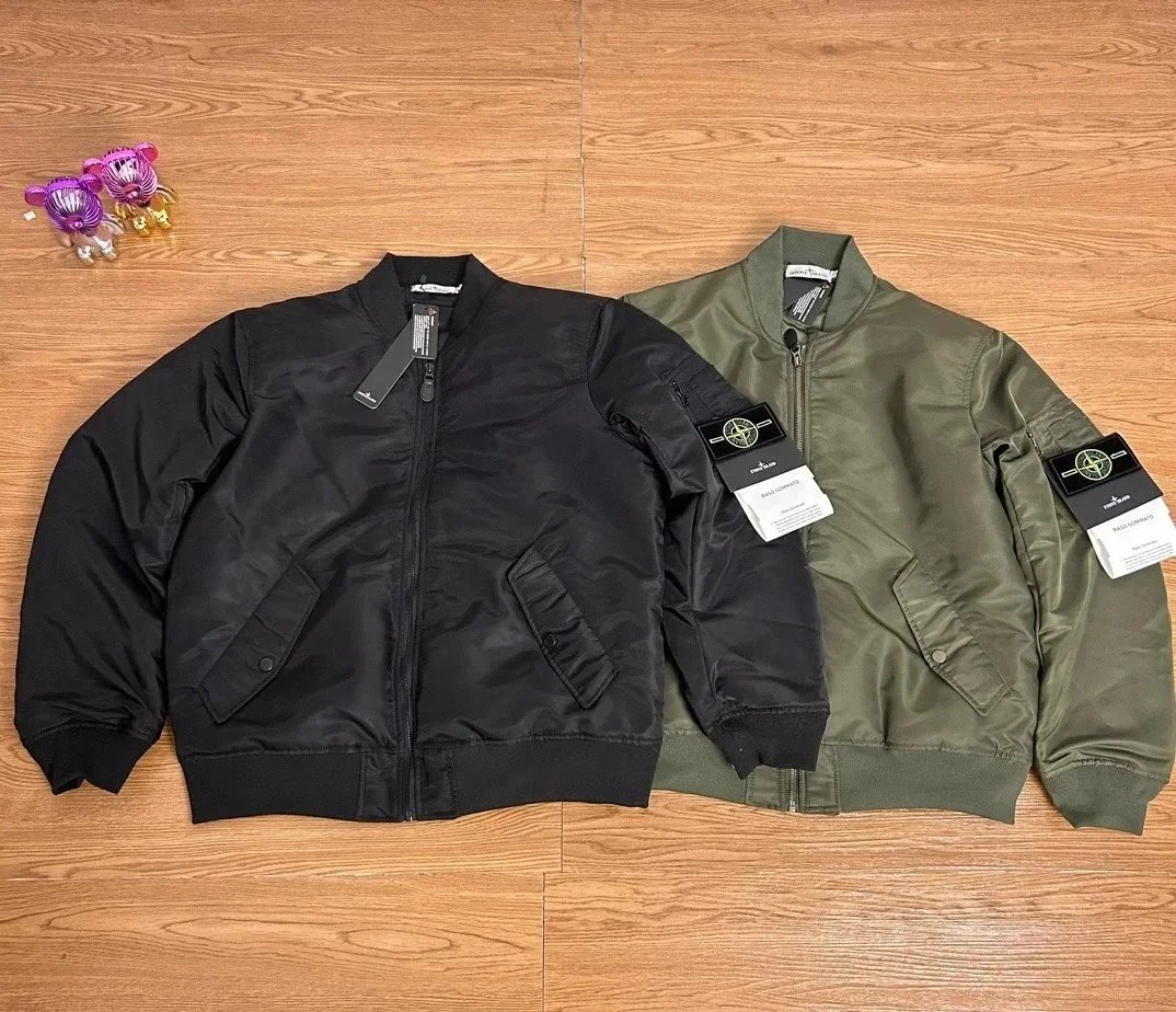 Stone Island Black Compass Logo Hooded Jacket