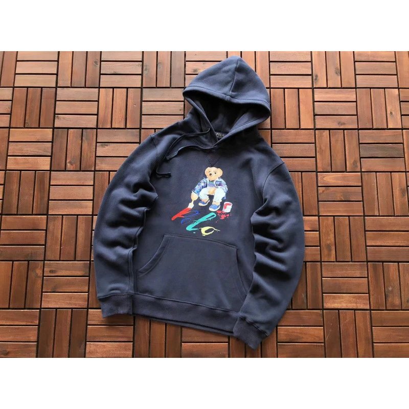 Ralph Lauren Hoodies & Sweatshirts Polo Bear Graphic Pullover Hoodie — L051 Blue