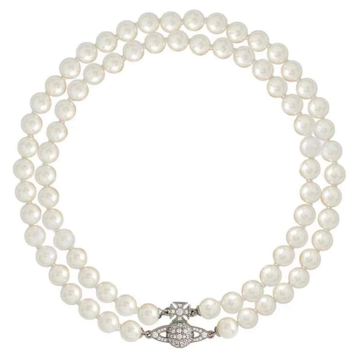 Vivienne Westwood Pearl White Orb Pendant Necklace