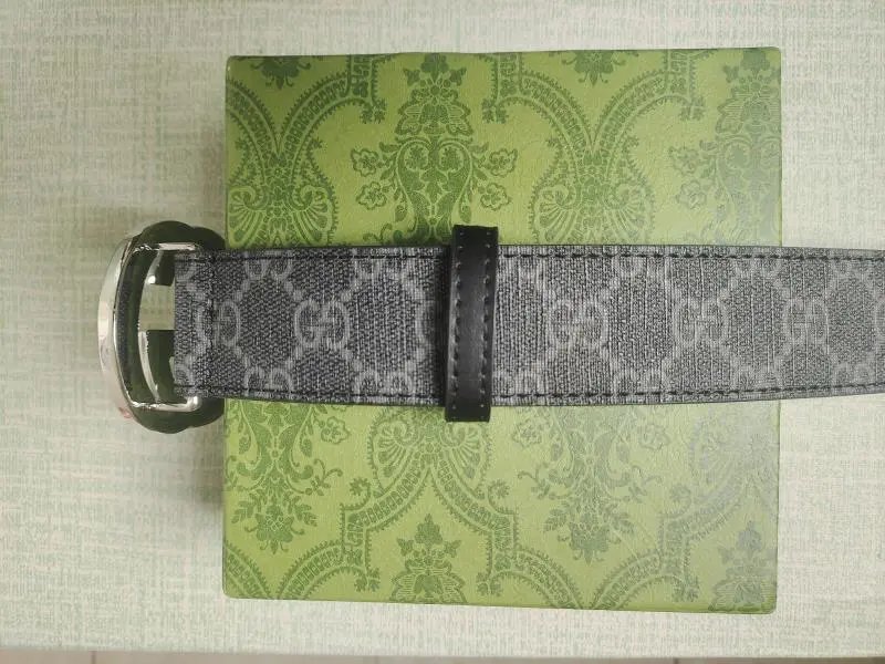 Gucci GG Marmont Gray Webbing Belt