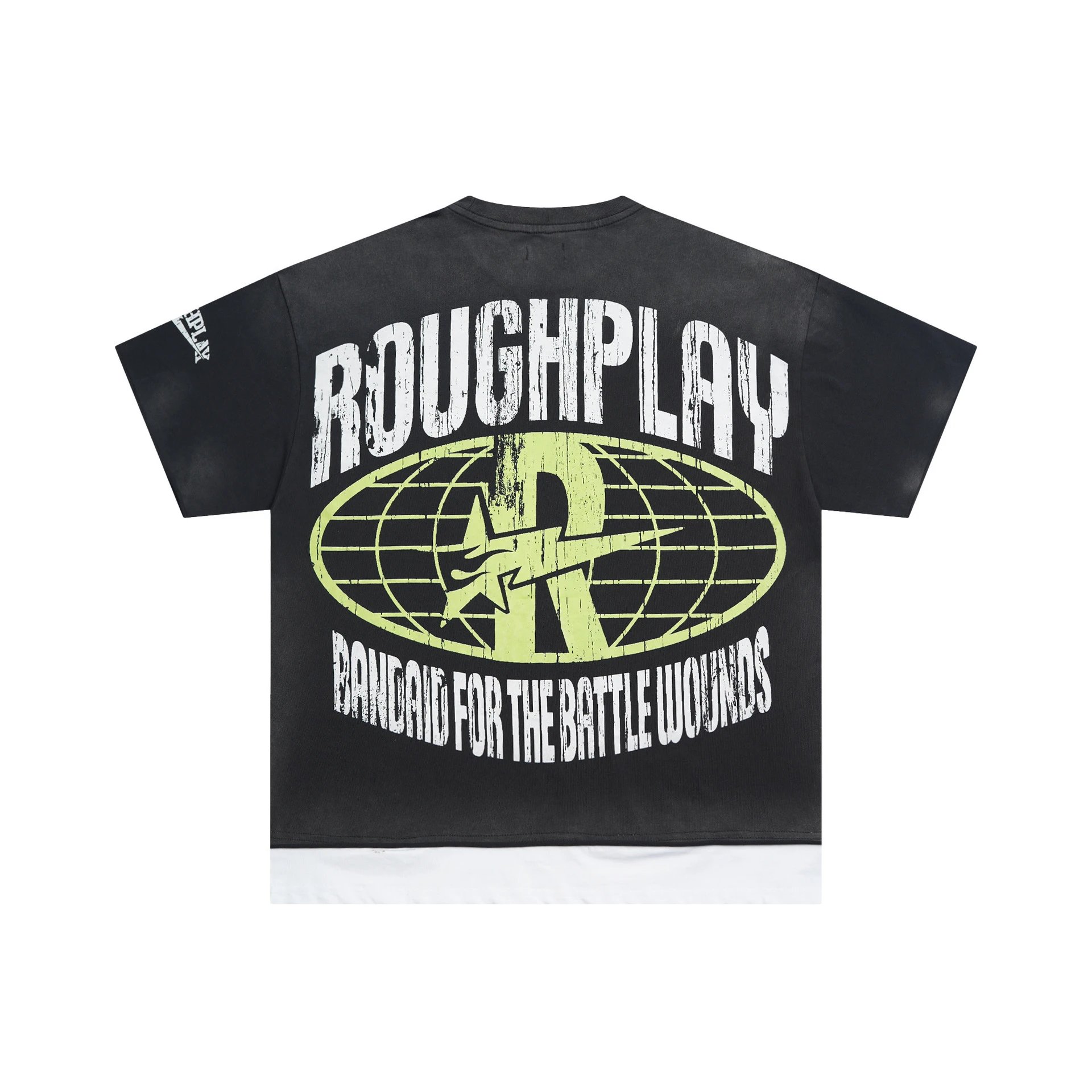 Roughplay Bandaid For The Battle Wounds Black Graphic Tee