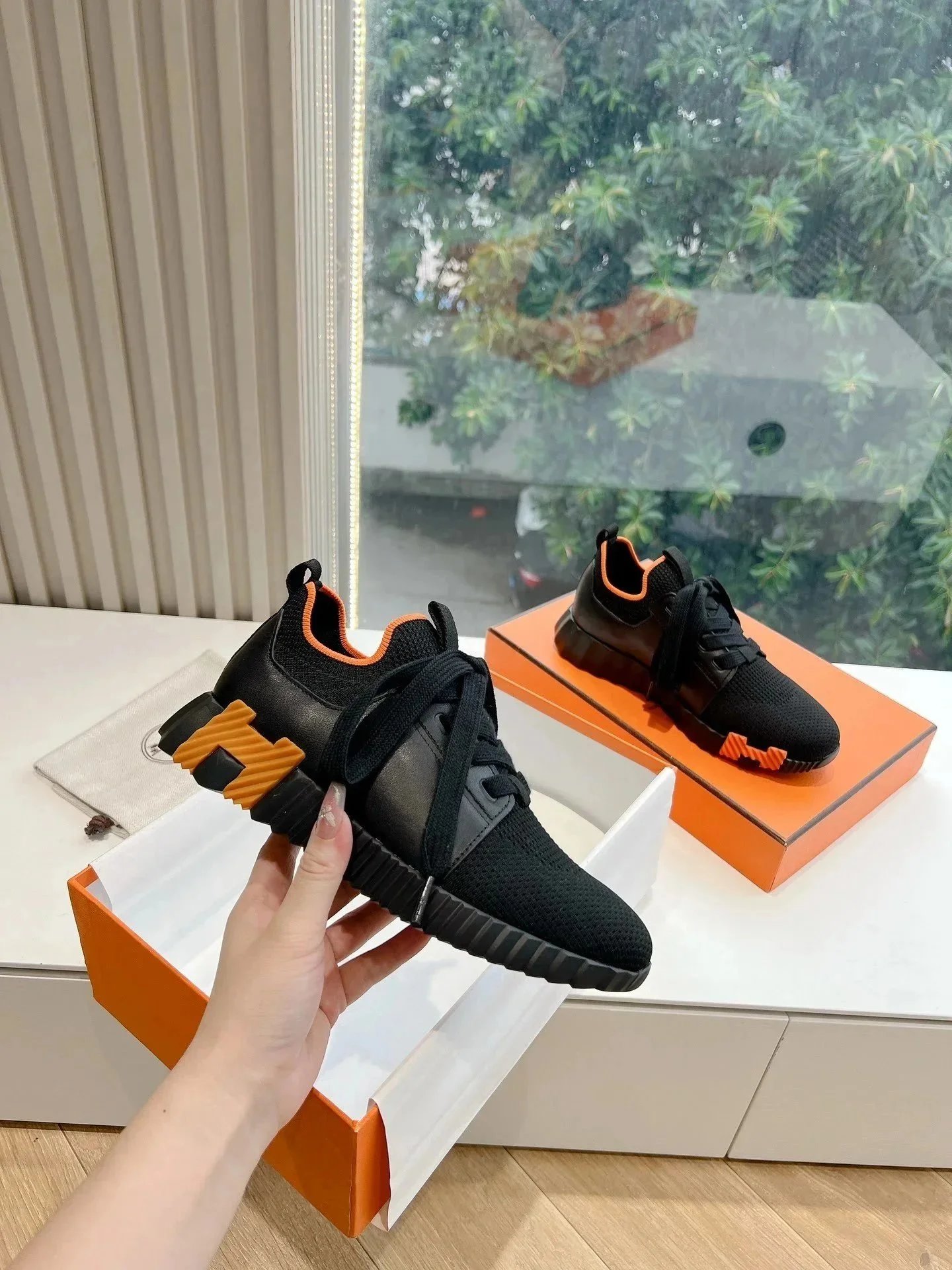 Hermès Sneakers Bouncing knit high-top — Figure 22