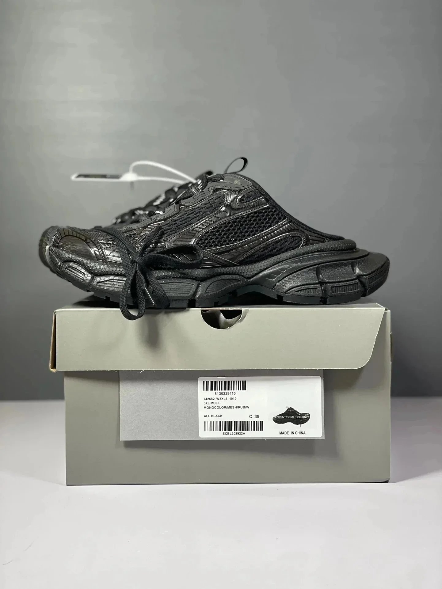 Unbranded Sneakers 3XL Mule chunky mesh — 3 XL black half-tray 1010