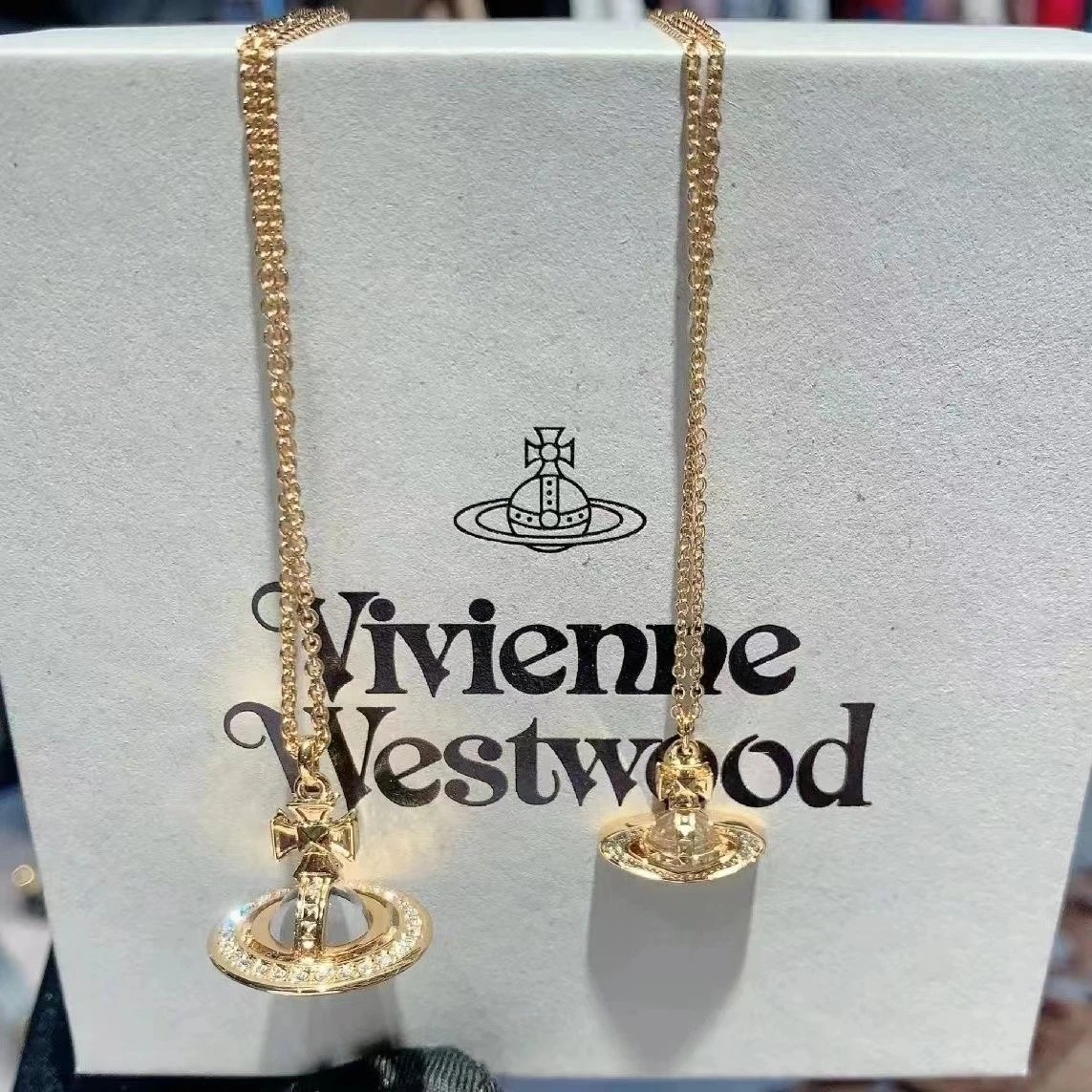 Vivienne Westwood Orb Silver Crystal Punk Jewelry Set