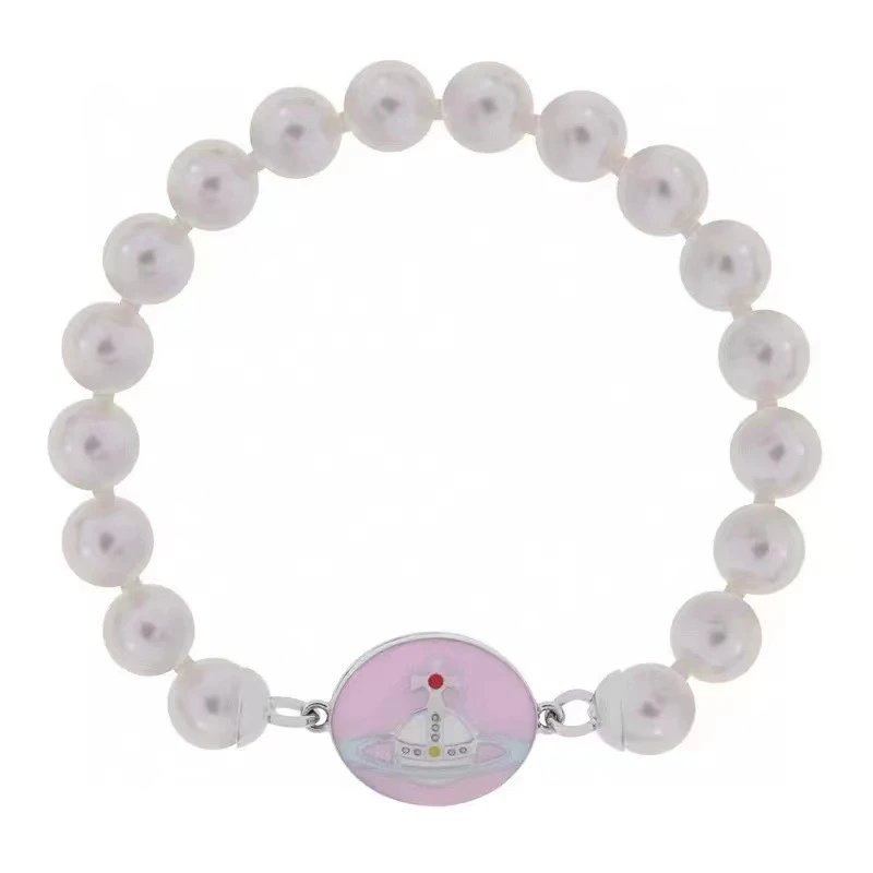 Vivienne Westwood Pearl White Orb Charm Bracelet