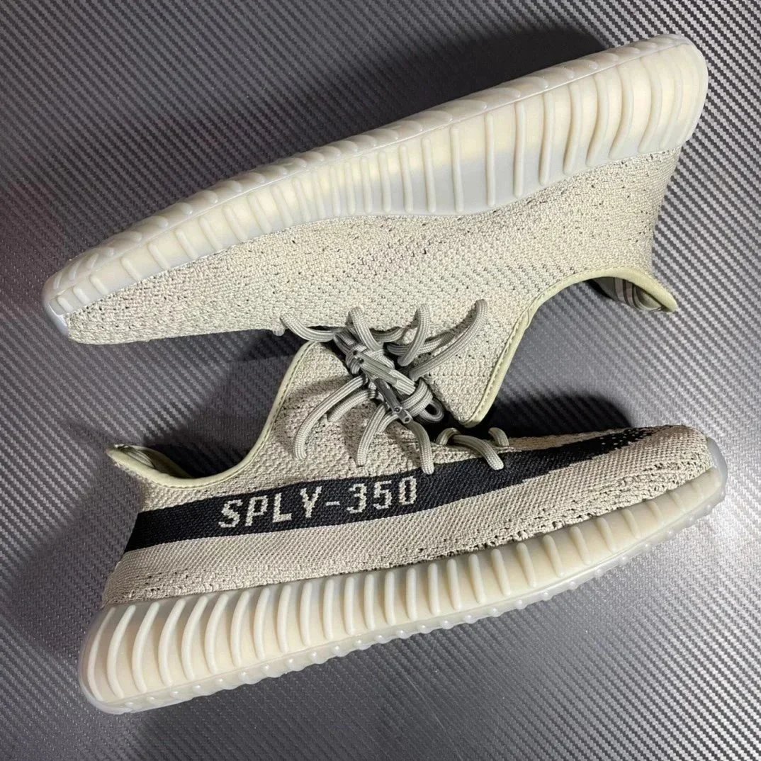 Adidas Yeezy Boost 350 Black Orange White Knit Sneakers