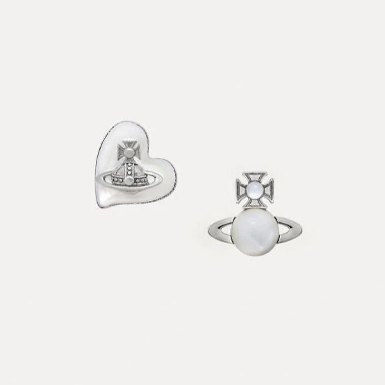 Vivienne Westwood Orb Heart Gold Tone Earrings
