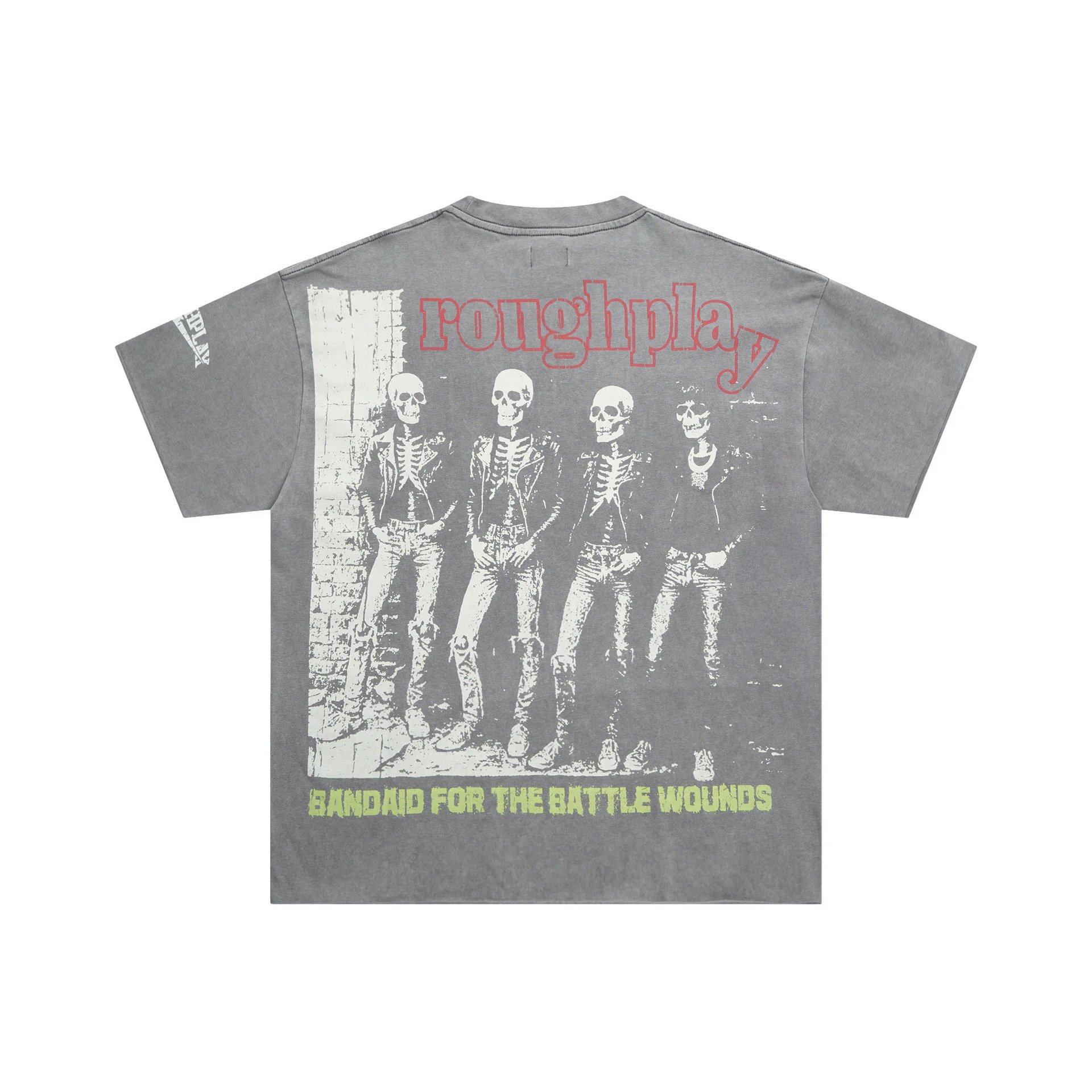 Rough Play Gray Graphic Band Tee