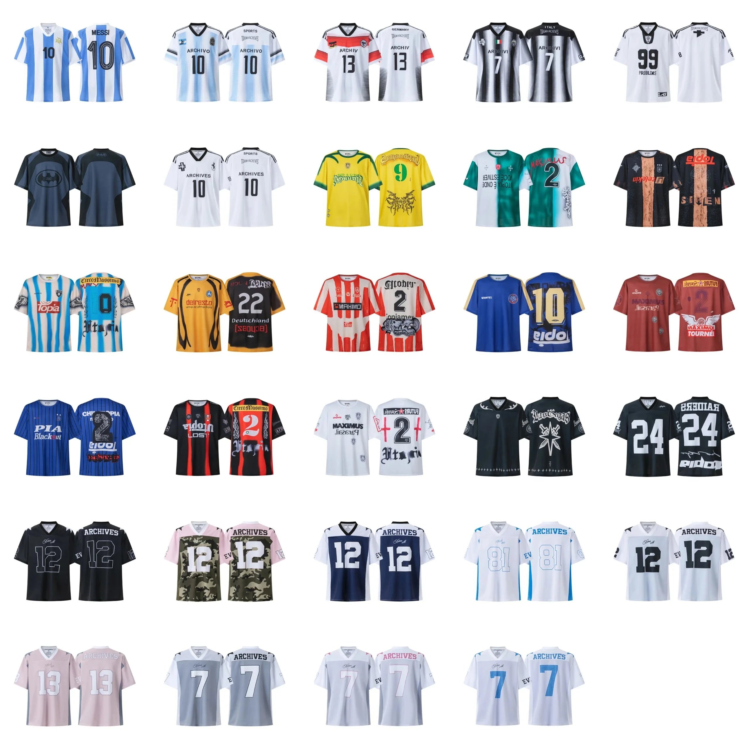 Archiv Argentina Light Blue White Striped Soccer Jersey