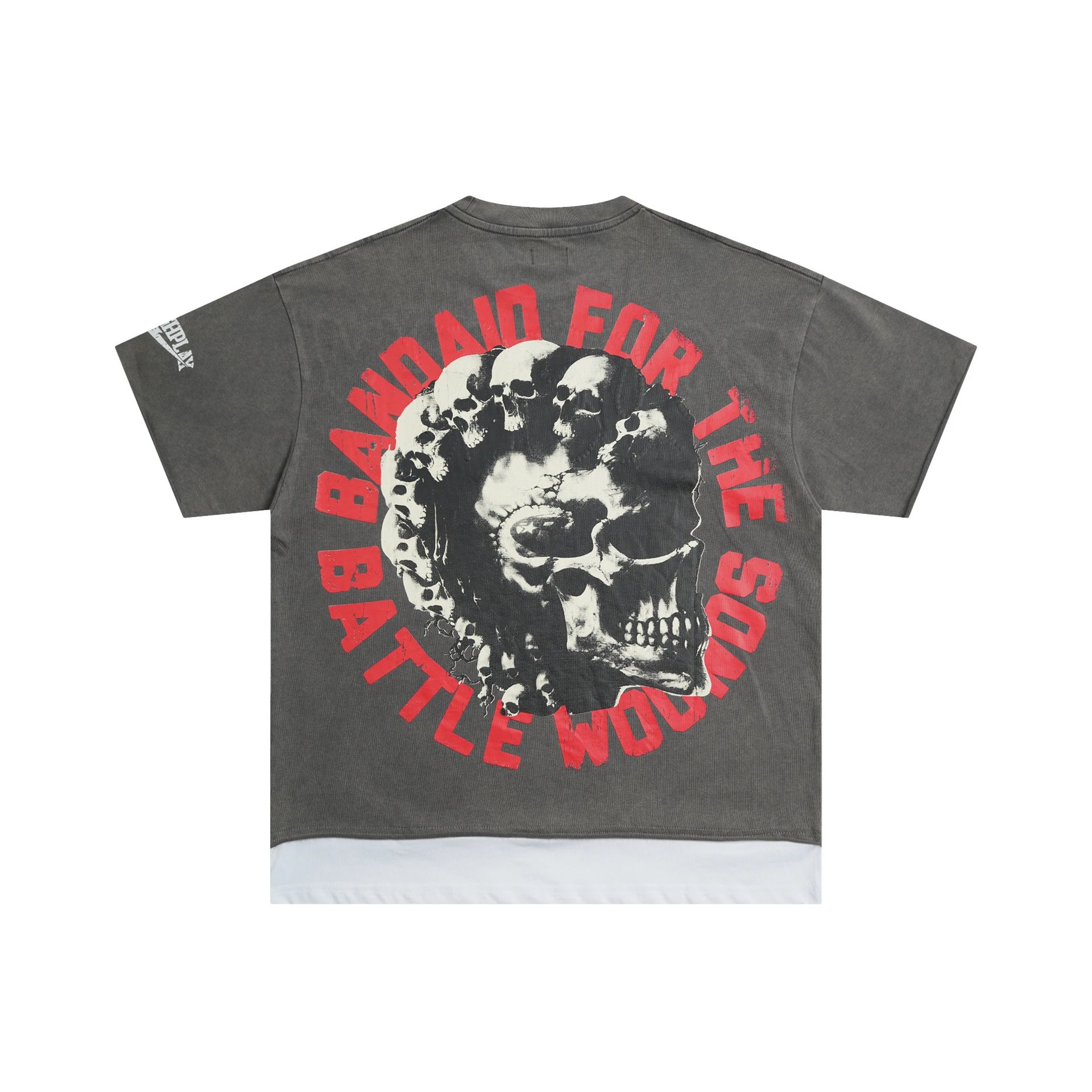 Everlast Bandaid For The Battle Wounds Olive Green Graphic Oversized T-Shirt