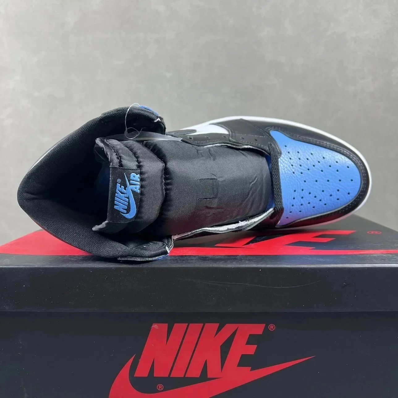 Nike Air Jordan 1 High White Black Blue Elephant Grey Green Casual Sneakers