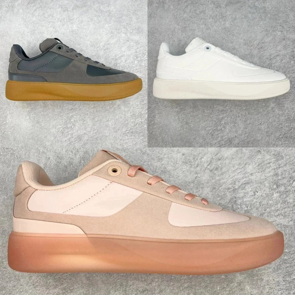 White Leather Platform Sneakers