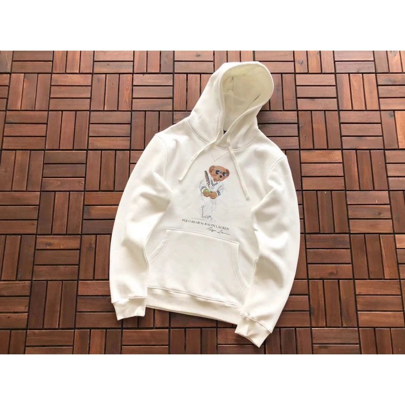 Ralph Lauren Hoodies & Sweatshirts Polo Bear Graphic Pullover Hoodie — L050 WHITE