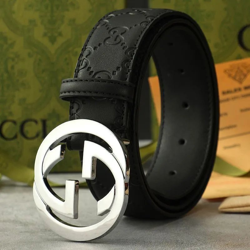 Gucci GG Marmont Gray Webbing Belt