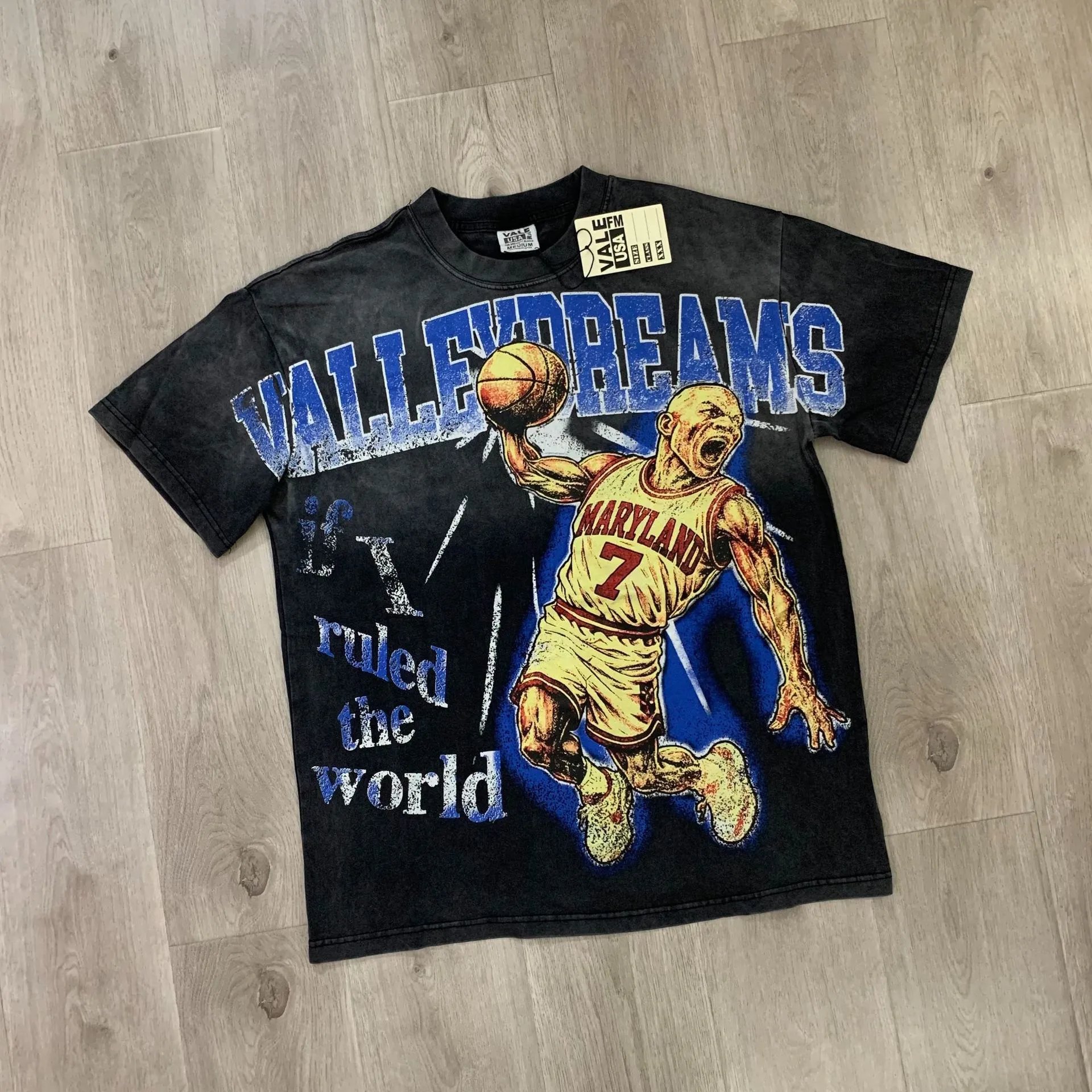 Valley Dreams Maryland 7 Gray Vintage Graphic T-Shirt