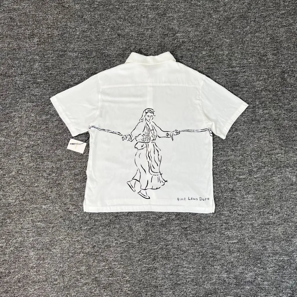 Aimé Leon Dore White Graphic Print Short Sleeve Shirt