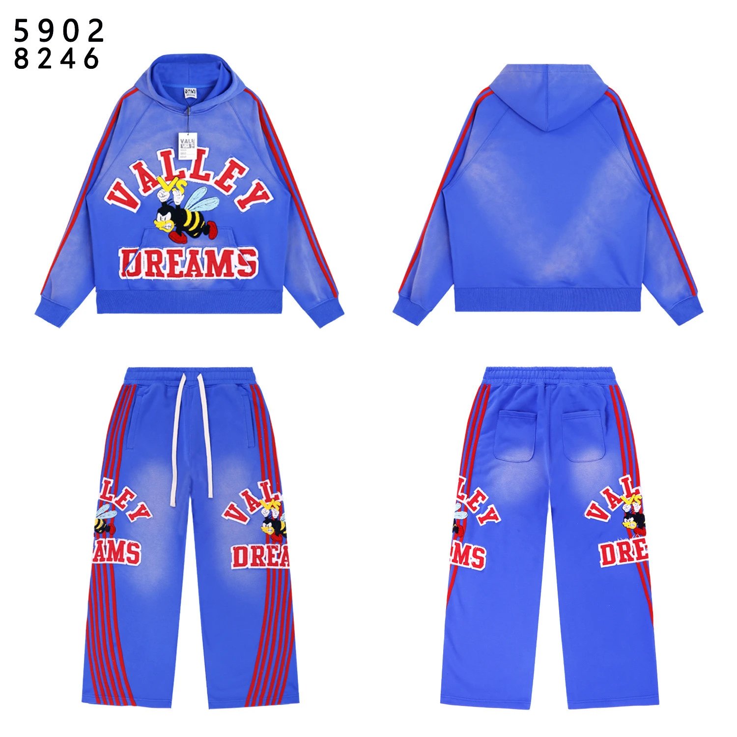 Vale Forever Hoodies & Sweatshirts Striped Bee Graphic Hoodie image 3